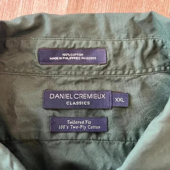 Mens Daniel Cremieux Green Button Up Shirt - XXL - Picture 5 of 5